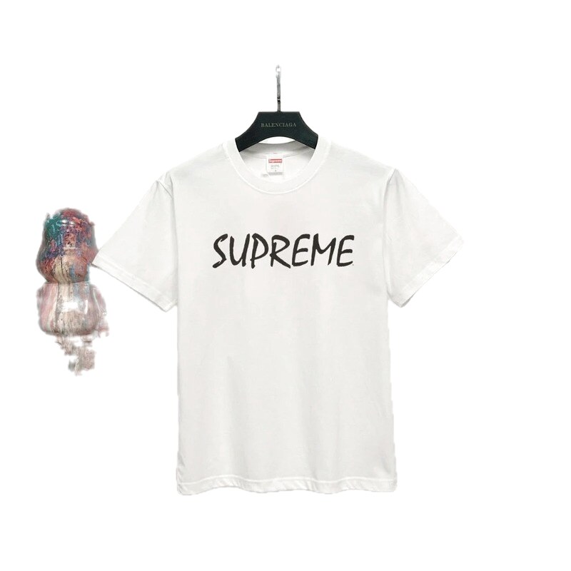 Supreme Hand-drawn Print Street Style White T-Shirt