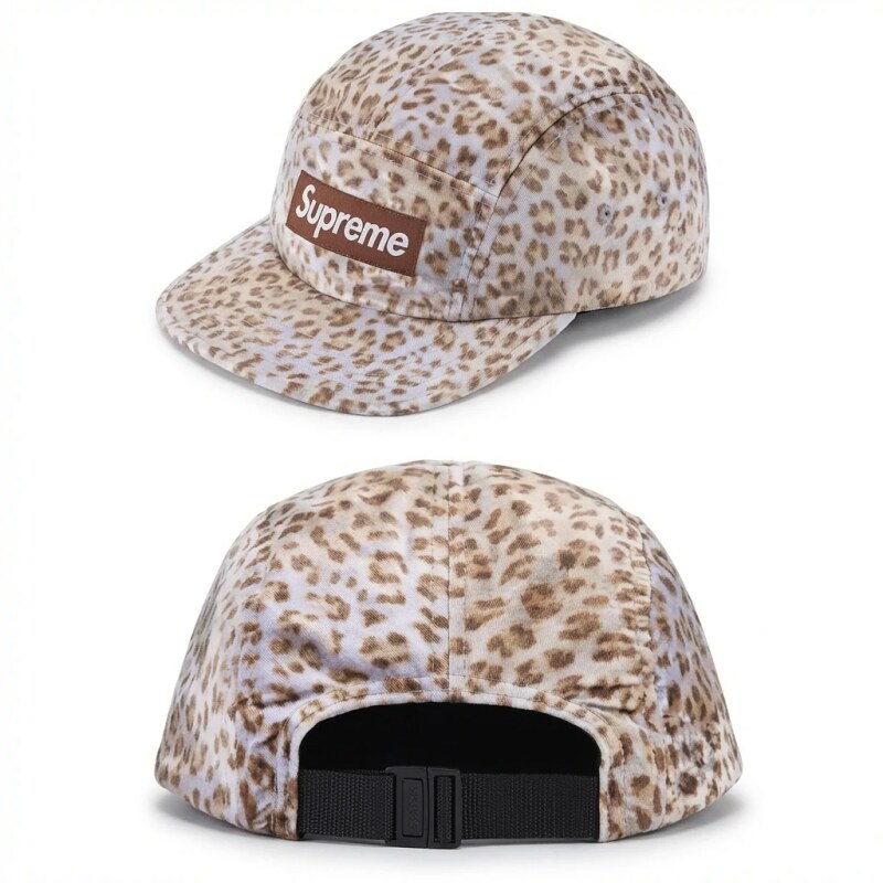 Supreme leopard-print retro-style hood