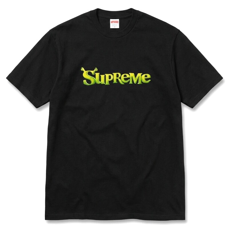Supreme Letter Style Black T-shirt