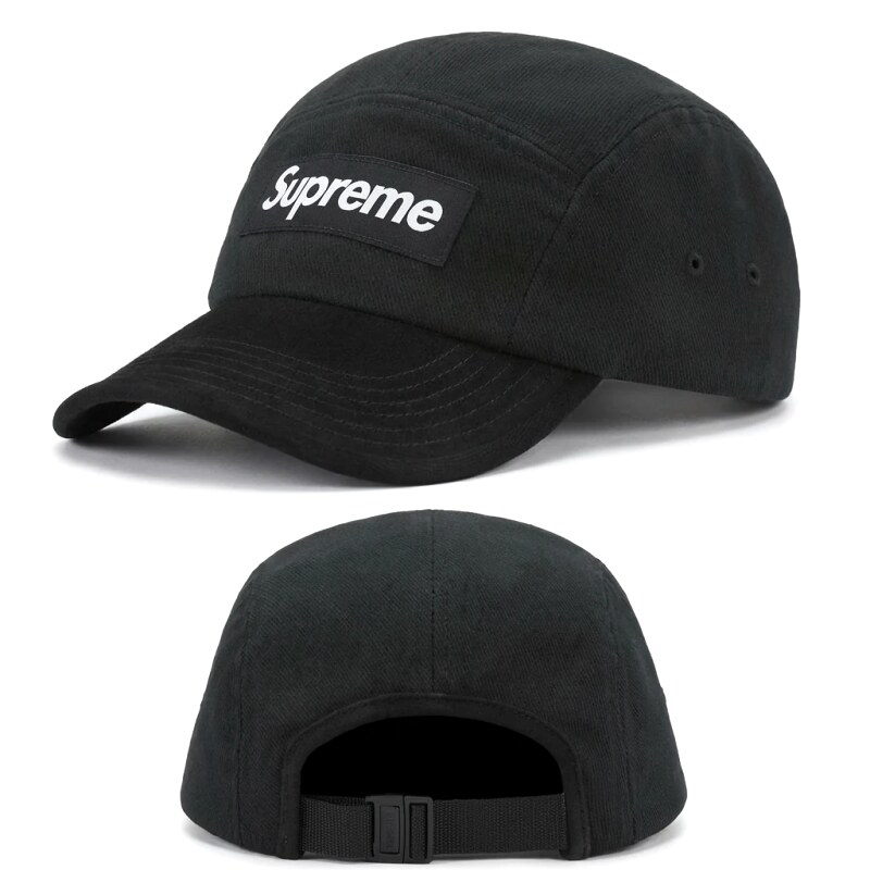 Supreme minimalist style black baseball cap