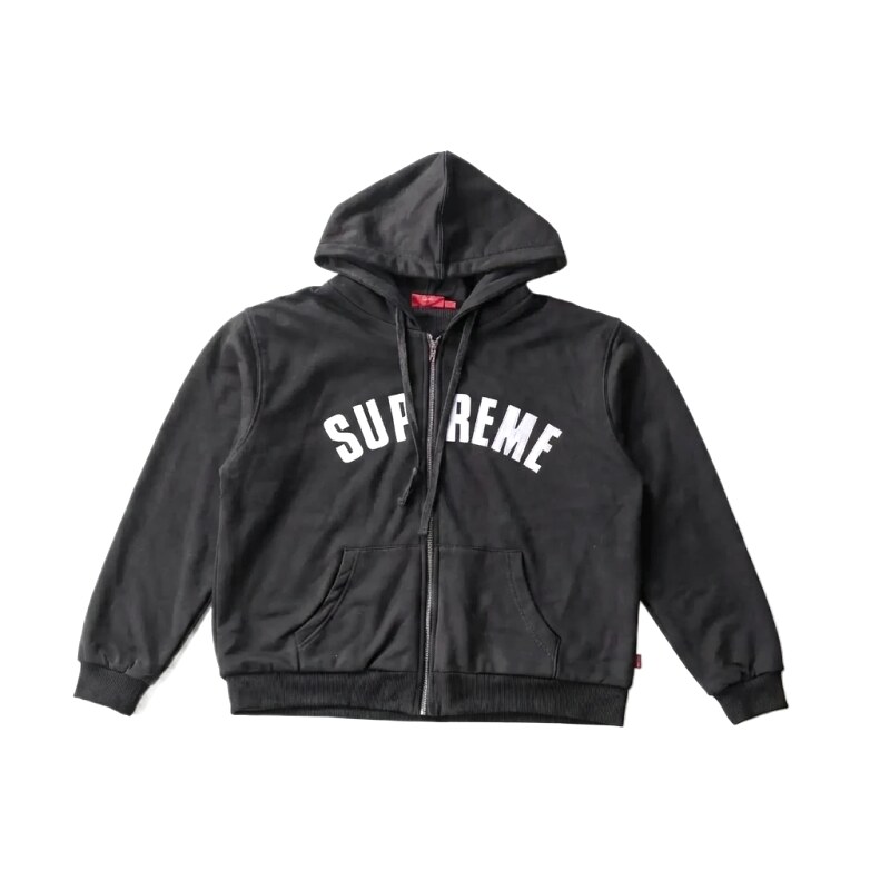 Supreme minimalist style black hoodie