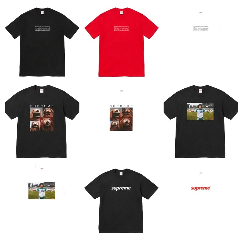 Supreme minimalist style black/red/white T-shirt