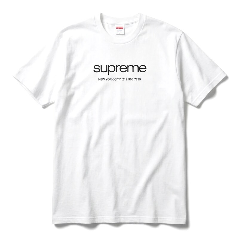 Supreme minimalist style white T-shirt