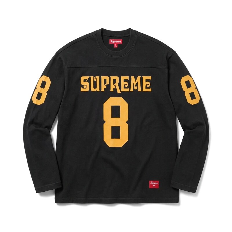 Supreme No.8 Retro Style Black T-shirt