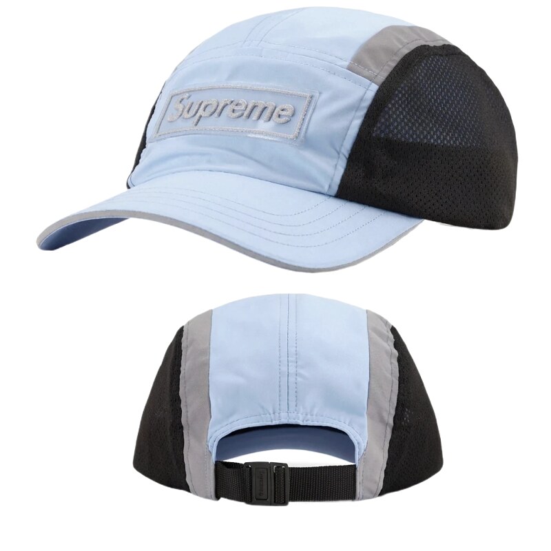 Supreme patchwork style light blue hat