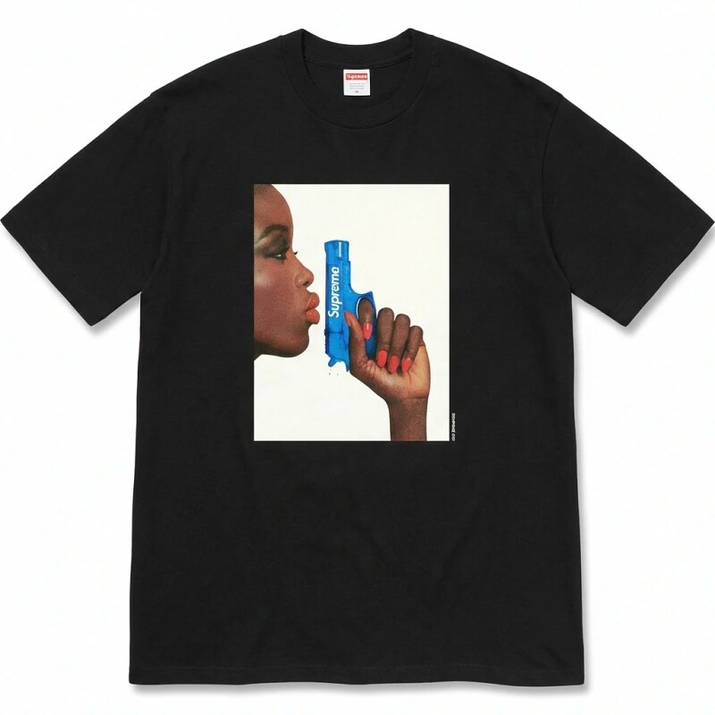 Supreme Pistol Print Black T-shirt