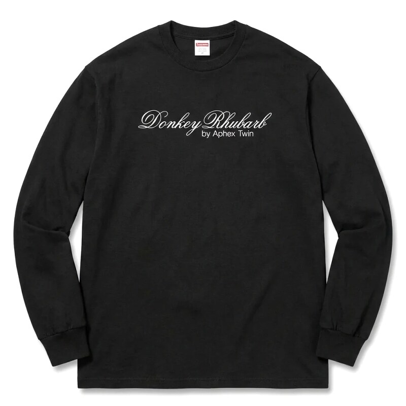 Supreme Print Retro Style Black Long-sleeve Shirt