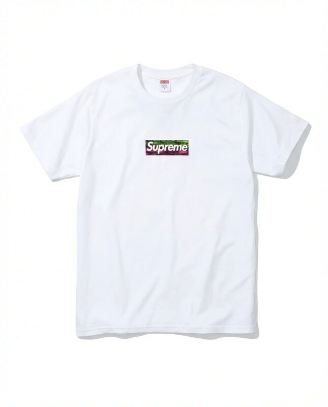 Supreme - printed simple white T - shirt
