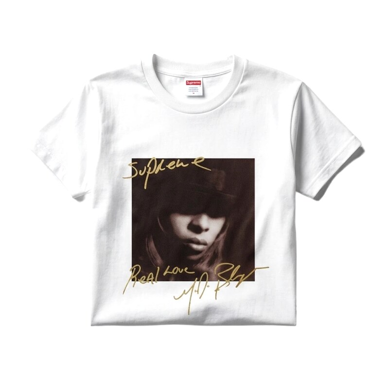 Supreme retro-style white T-shirt