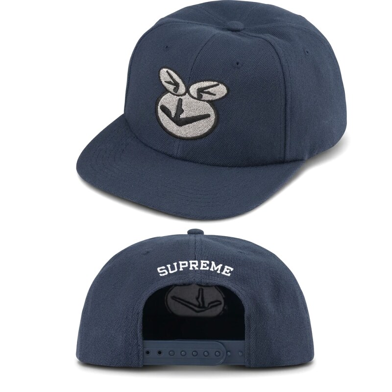 Supreme Simple and Trendy Brand Dark Blue Hat