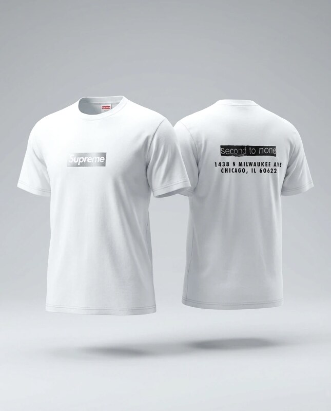 Supreme trendy and cool style white T-shirt