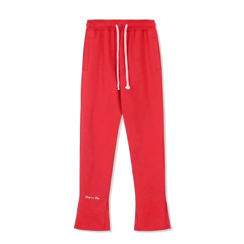 SynaWorld casual-style red long trousers