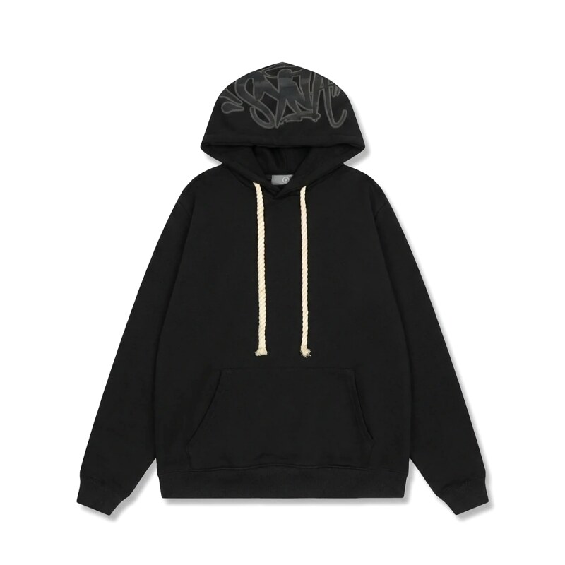 SynaWorld graffiti-style black hoodie