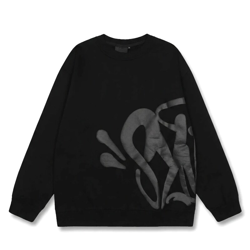 SynaWorld Graffiti Style Black Sweatshirt