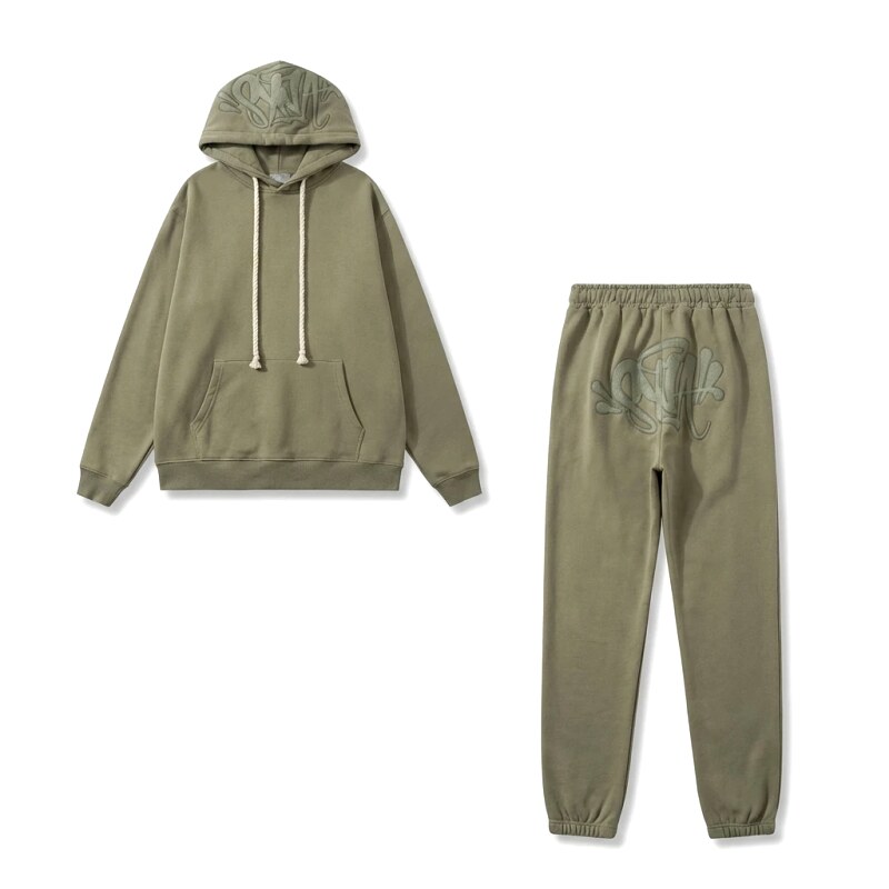 SynaWorld graffiti-style khaki suit