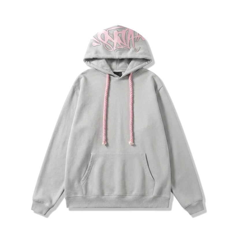 SynaWorld Graffiti Style Light Gray Hoodie