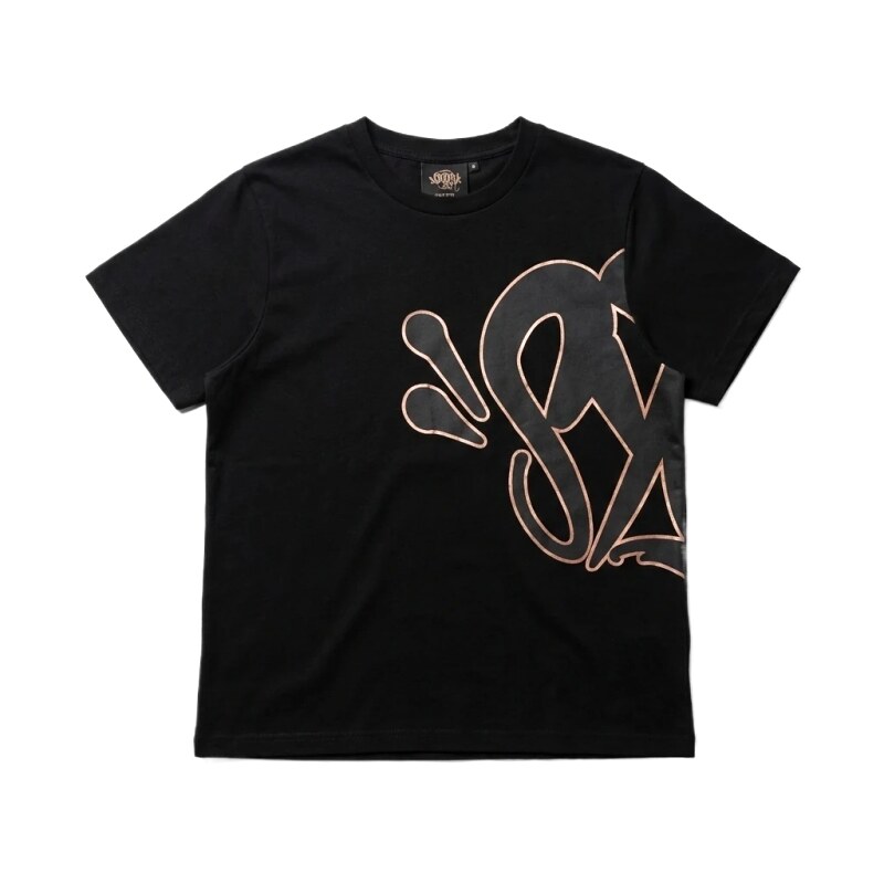 SynaWorld Trendy and Cool Style Black T-shirt