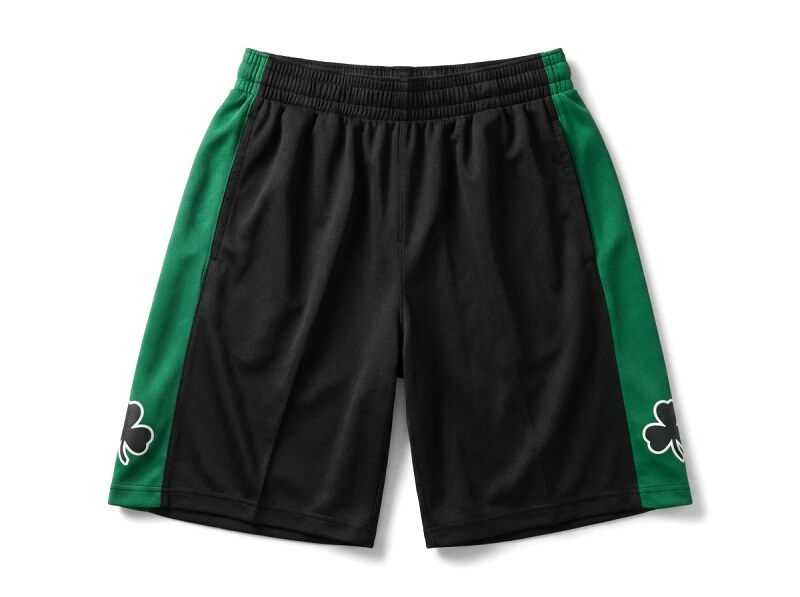 Tatum Celtics-style black and green shorts