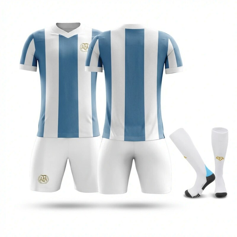 The blue and white striped football jersey of Argentina.