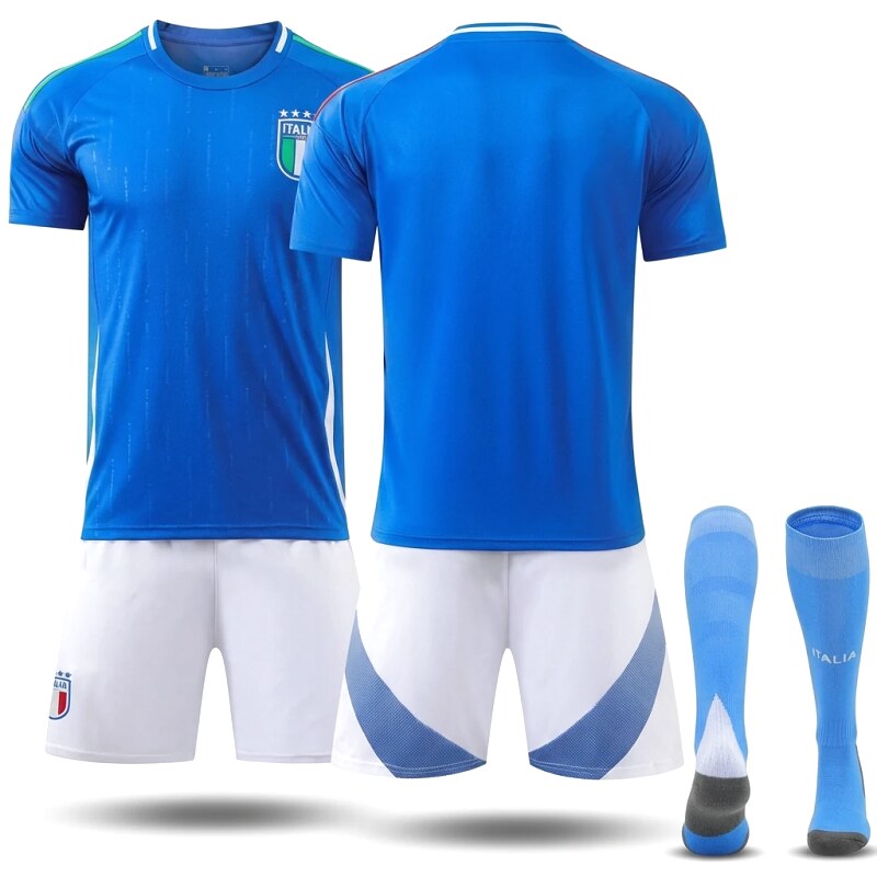 The blue football jersey of the Italian national team.
