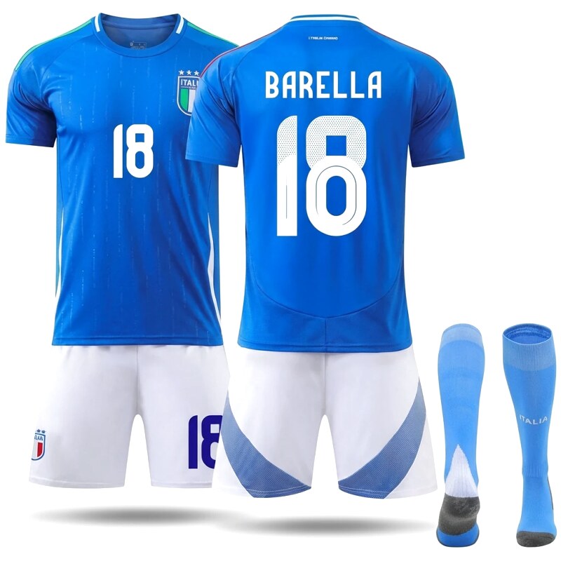 The blue football jersey of the Italian national team.