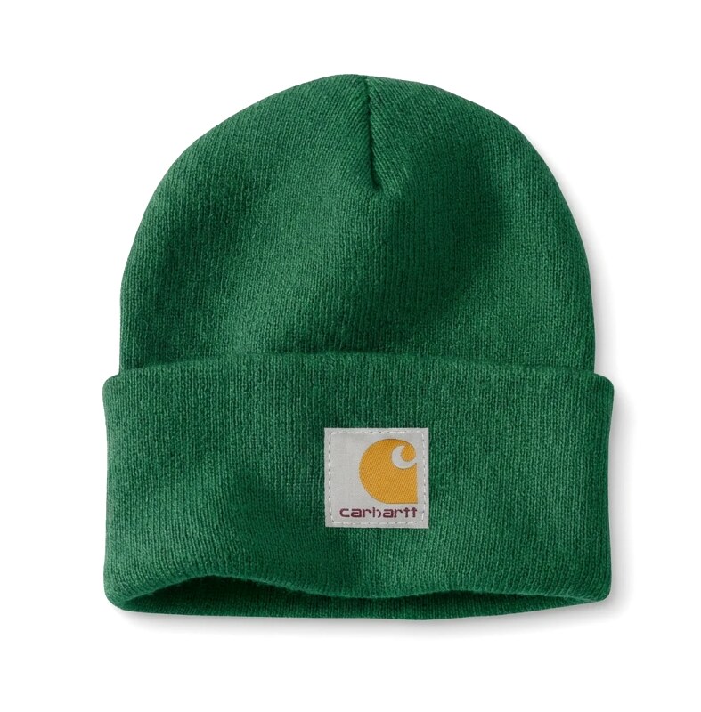 The classic green knitted hat of Carhartt.