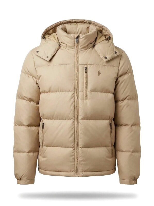 The classic khaki down jacket of Ralph Lauren.