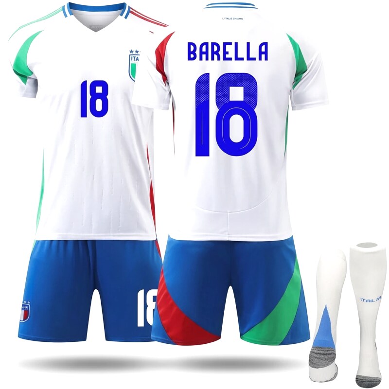 The Italian team's Barella series sporty style jerseys.