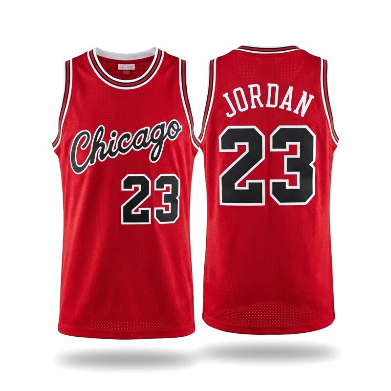 The No. 23 red basketball jersey of Michael Jordan