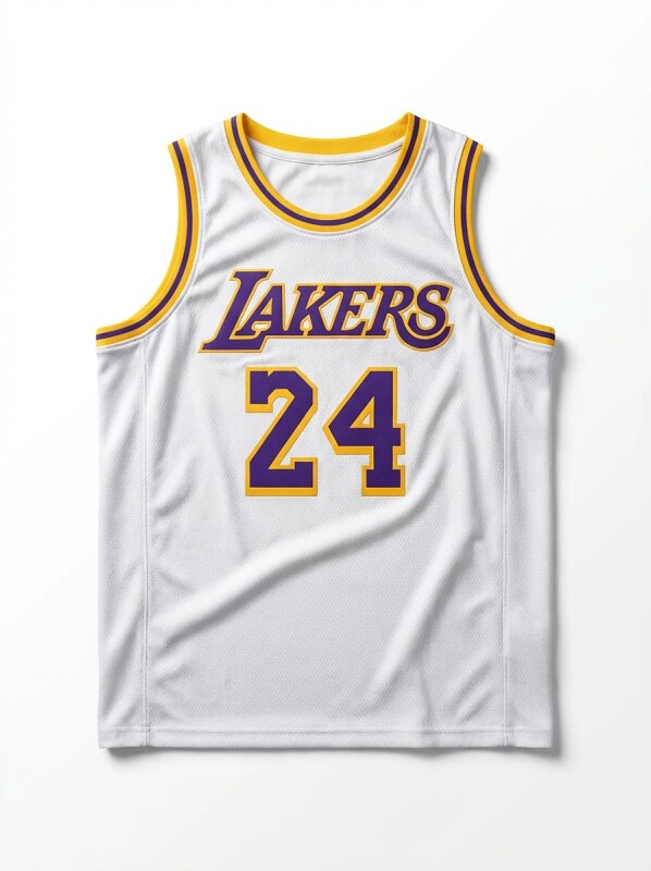 The No. 24 white jersey of the Kobe Lakers.