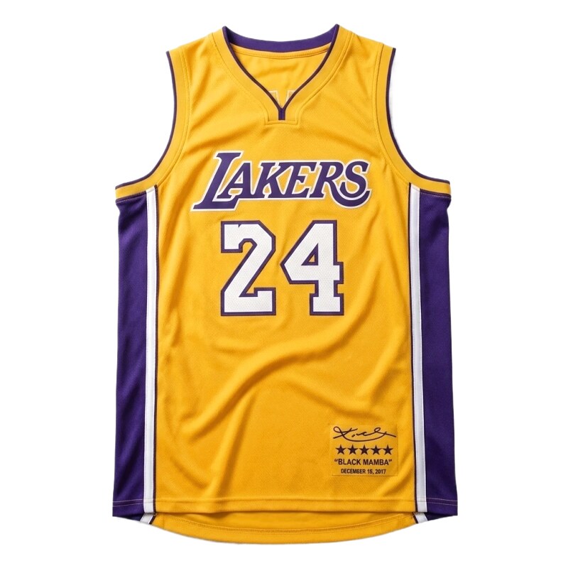 The No. 24 yellow jersey of the Los Angeles Lakers.