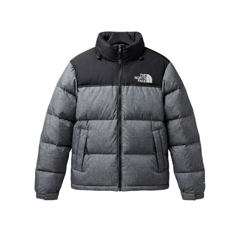 The North Face classic grey-black down jacket