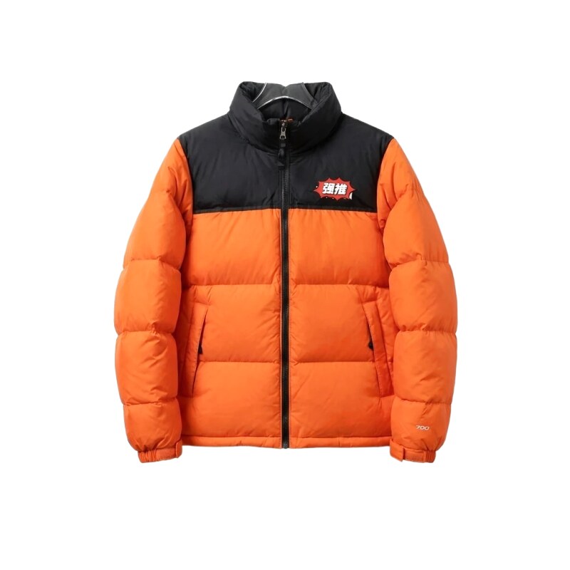 The North Face violent orange down jacket