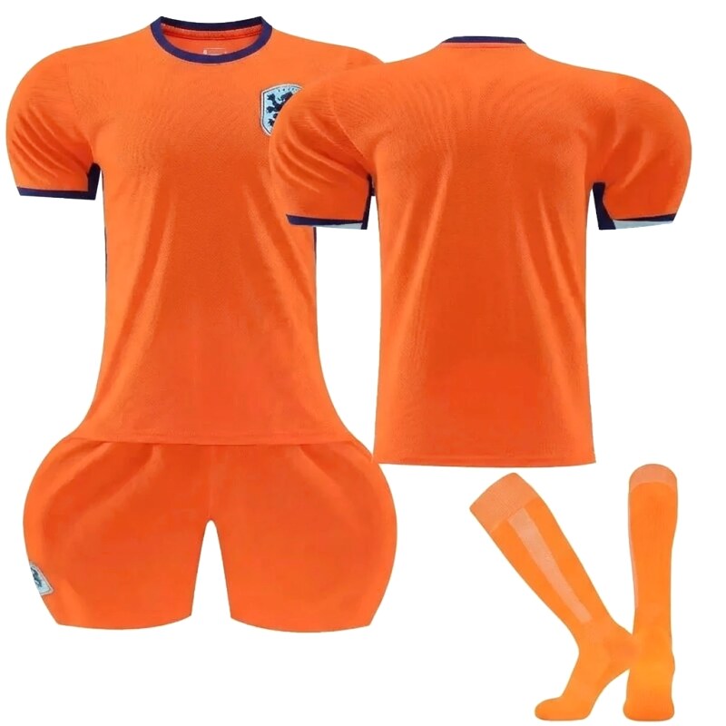 The orange sports suits of the Dutch team.