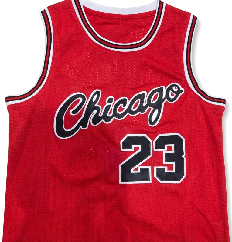 The red basketball uniforms of the Michael Jordan.