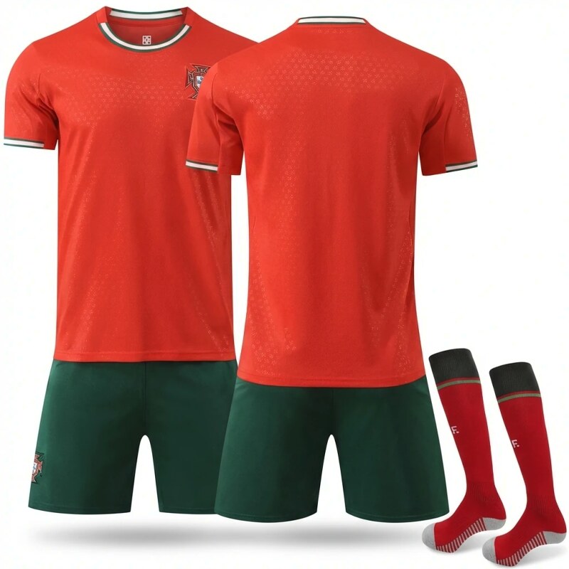 The red football uniform of the Portuguese national team.