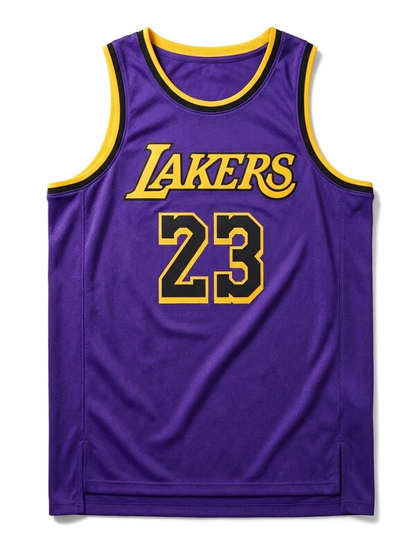 The retro-style No. 23 jersey of the Lakers.