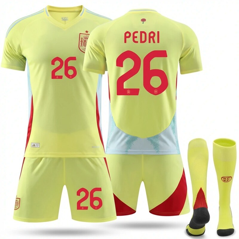 The yellow and red wind jersey series of Pedri in Spain.