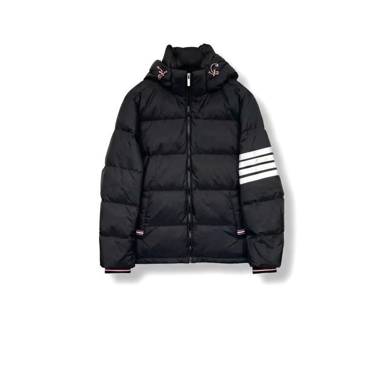 Thom Browne Four - Bar Classic Black Down Jacket