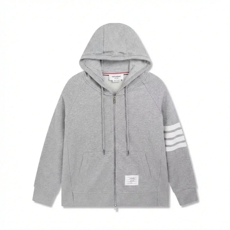 Thom Browne's classic grey hoodie
