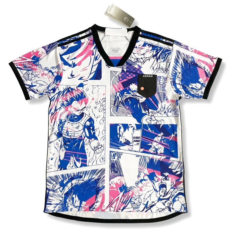 Tokyo Ghoul Anime Style White, Blue and Pink T-shirt