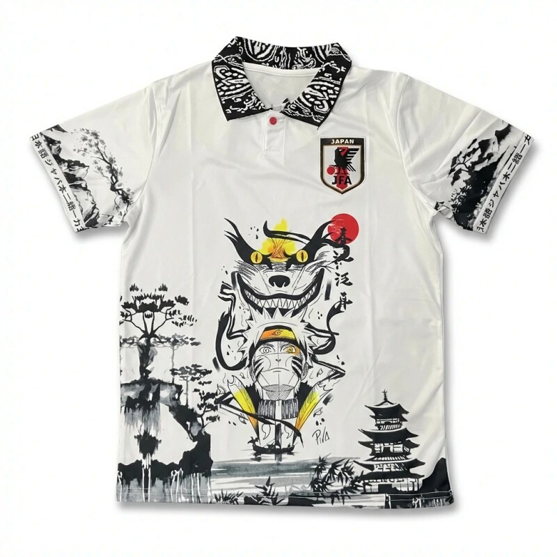 Tokyo Ghoul Black and White Short-sleeved Shirt with a Japanese Style