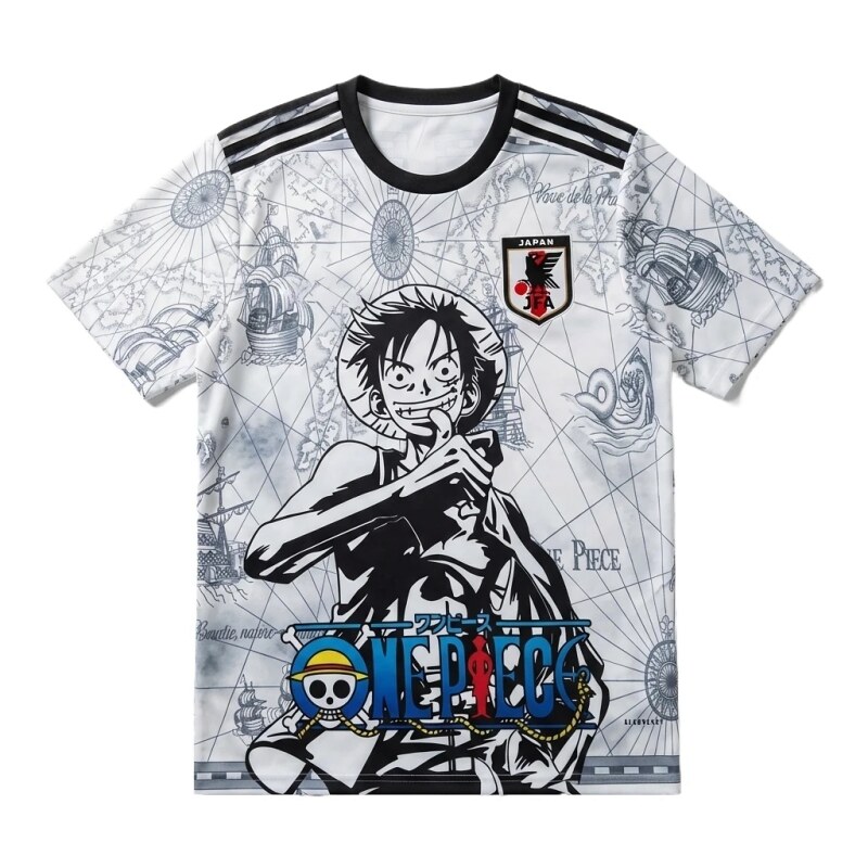 Tokyo Ghoul x One Piece Co-branded Black and White Trendy T-shirt