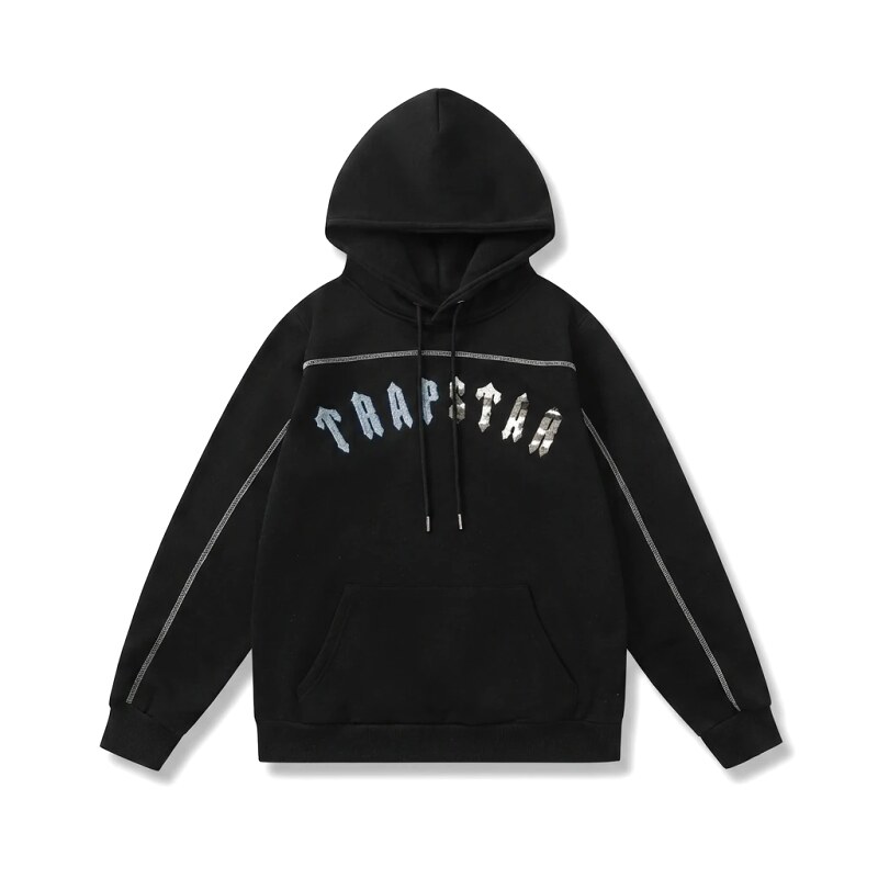 Trapstar letter-style black hoodie