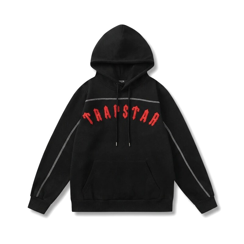 Trapstar Letter Trendy Cool Black Sweatshirt
