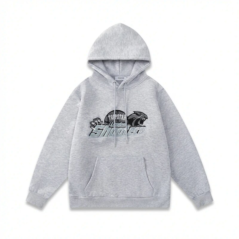 Trapstar - printed casual - style grey hoodie