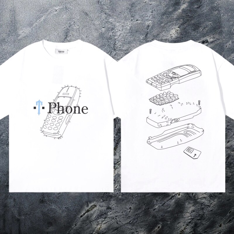 Trapstar Resort Keys graphic T-shirt Black White Key for Travel Looks