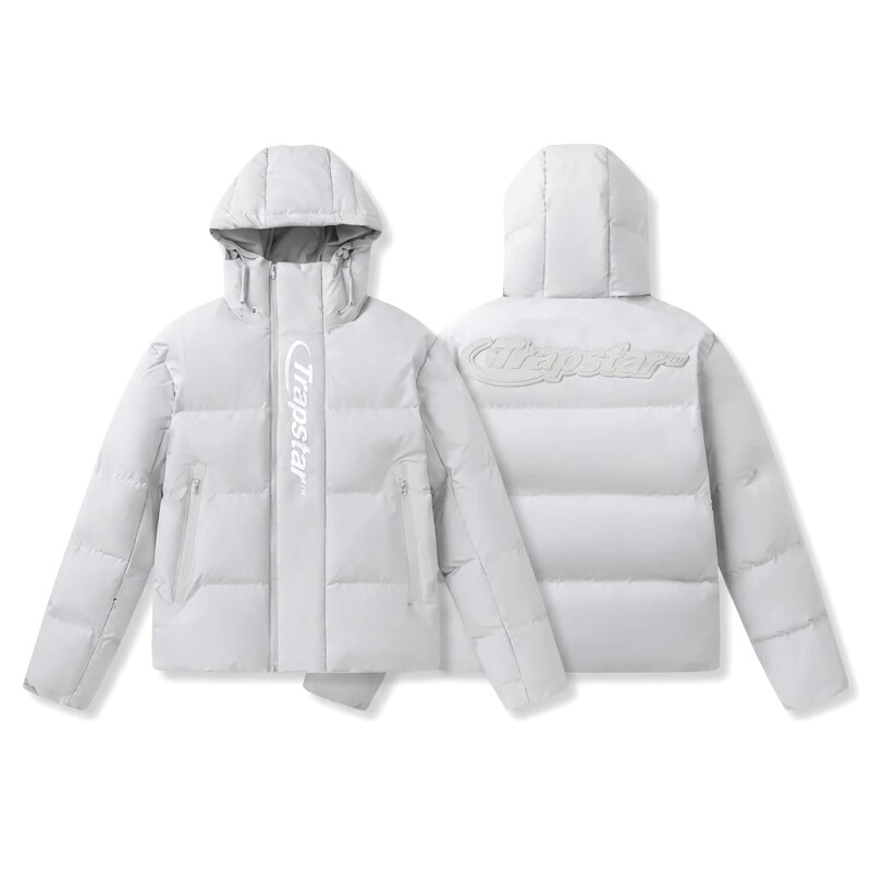 Trapstar Trendy and Cool Light Grey Down Jacket
