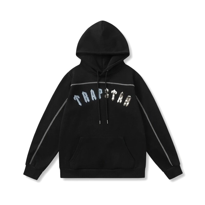 Trapstar trendy black hoodie