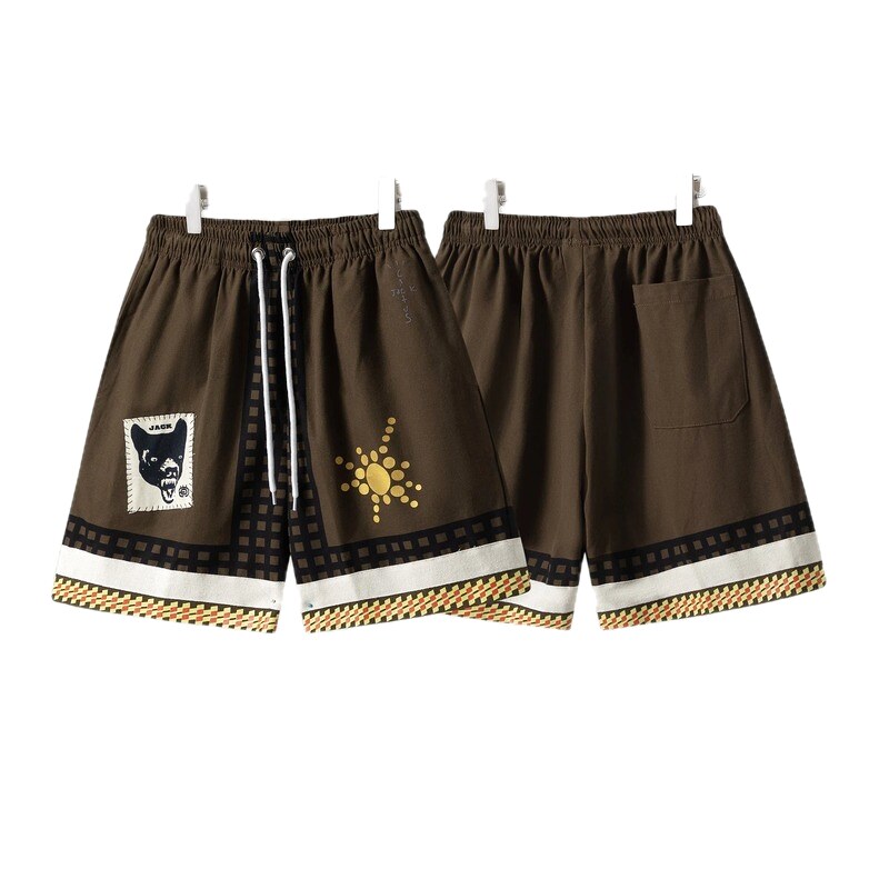Travis Scott Cactus Jack American Retro Brown Shorts